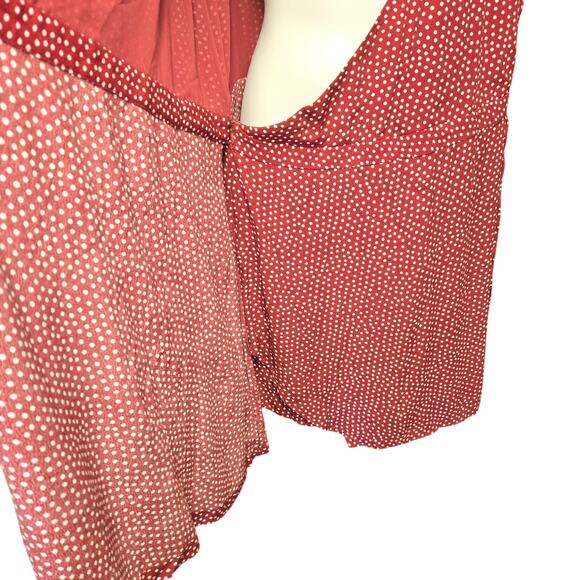 Loft Womens Size 16 Romper Flowy Wrap Tie Polka Dot Shorts Beach Vacation - Picture 7 of 16